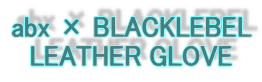 abx ~ BLACKLEBEL
LEATHER GLOVE
